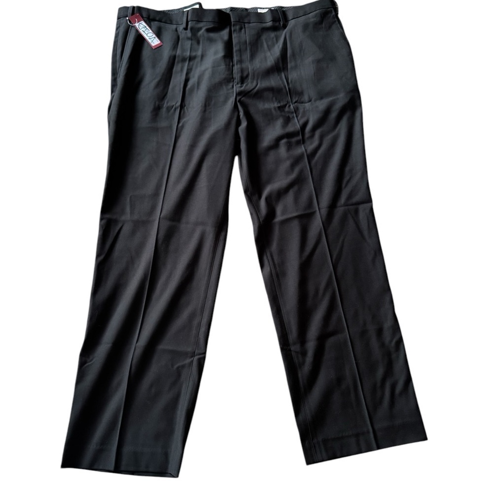 Men Big & Tall Merona Black Dress Pants Stretch Size 48X32 New